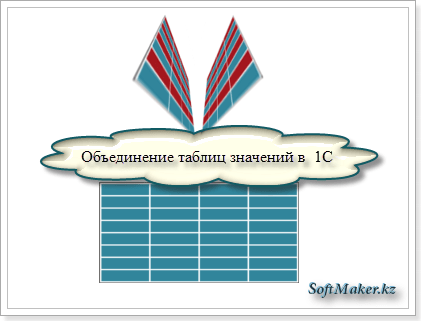Слияние, объединение двух таблиц значений в одну в системе 1C8